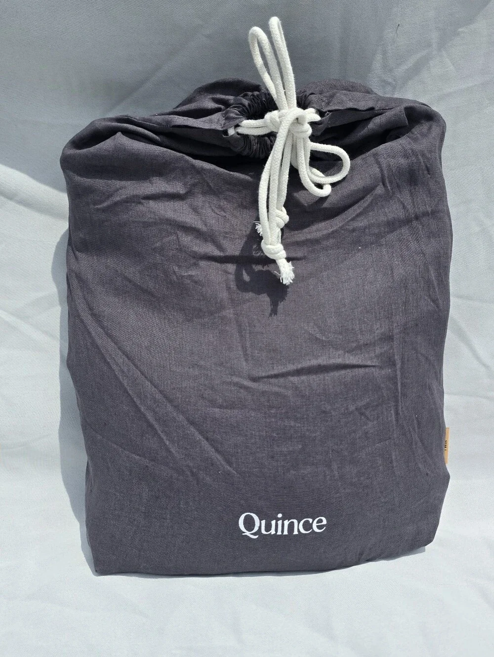 Quince Twin 100% European Linen Charcoal 1 Standard Sham Duvet Cover